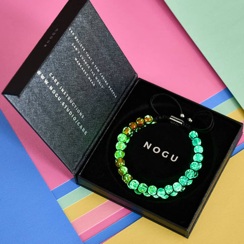 Chakra arc-en-ciel | Bracelet en verre transparent Luciole